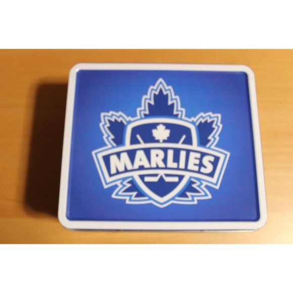 AHL Toronto Marlies Maple Leafs Mascot Lunch Box Lunchbox Metal Tin 8 x 7 x 4 - Picture 2 of 7